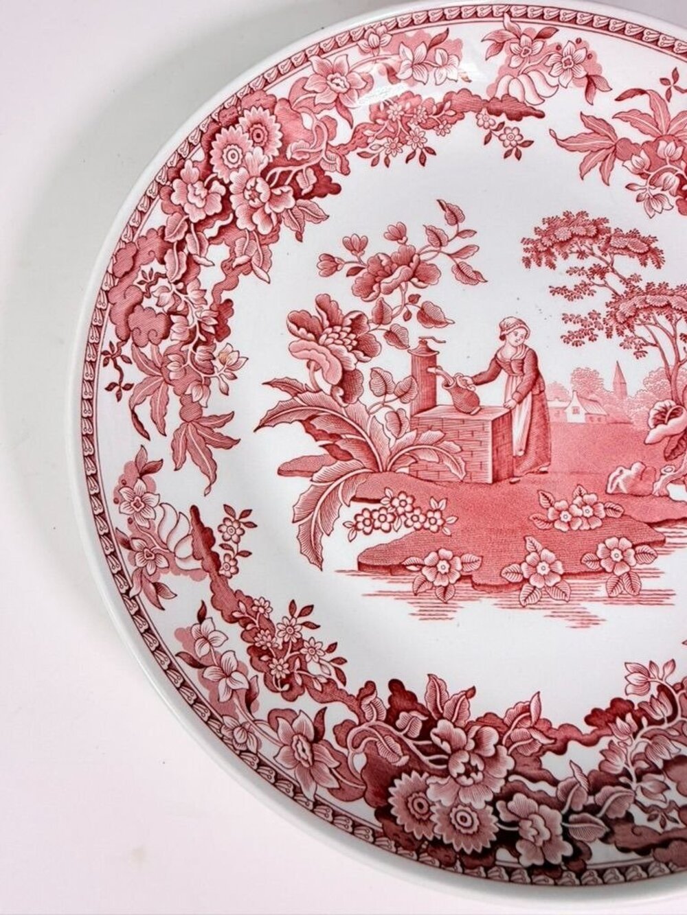 Pasta Serving Bowl Spode Archive Collection Georgian Series England Girl At Well - Picture 4 of 16